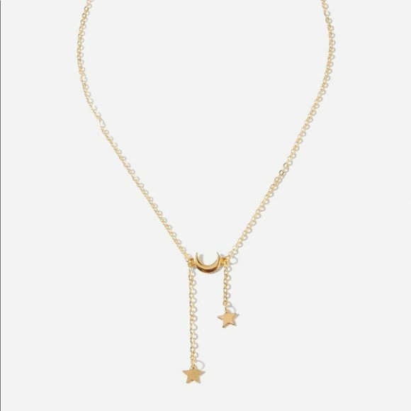 • Phoebe • Moon + Stars Lariat Necklace - Picture 3 of 4